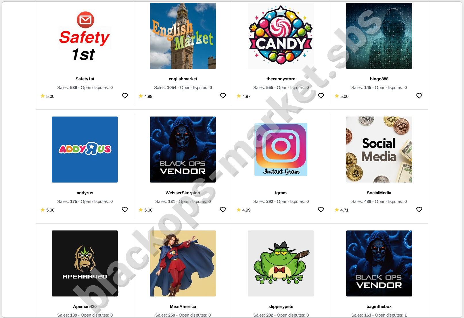 BlackOps marketplace product catalog 2026 – various categories available